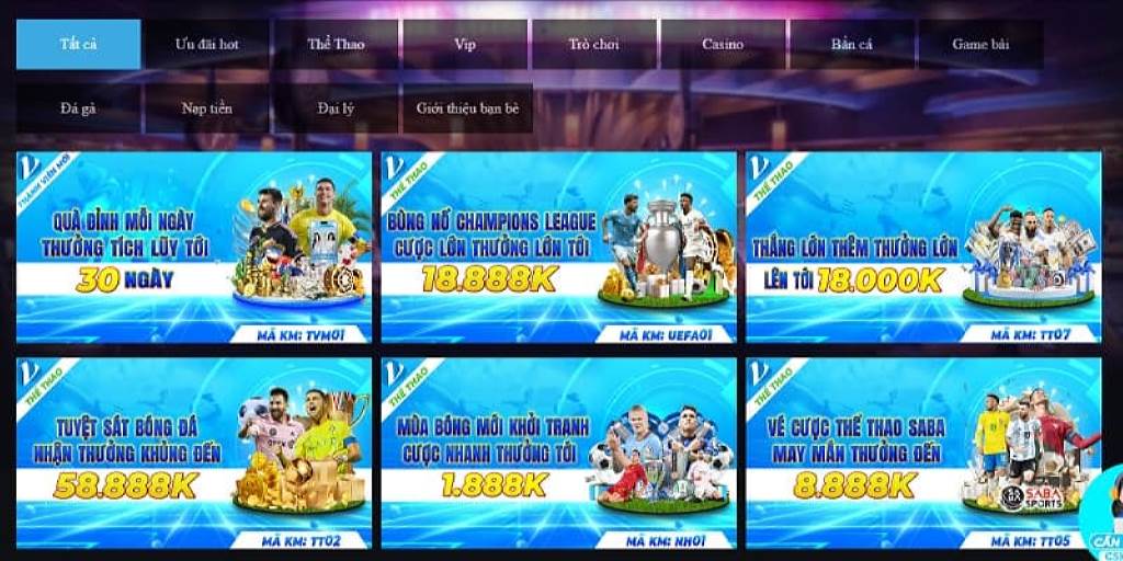 Ngập tràn các chương trình khuyến mãi Vf555 dành cho hội viên